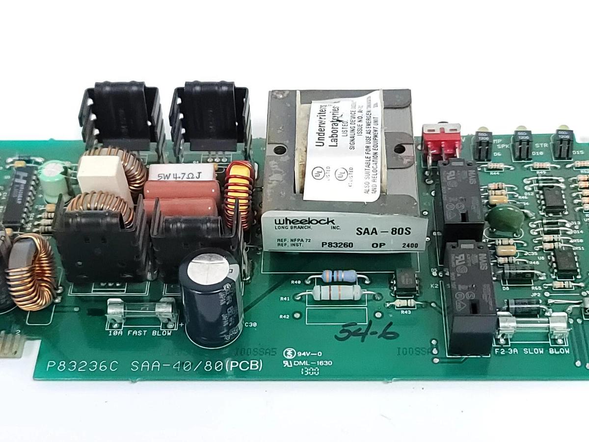 Used WHEELOCK SAA-80S P83236C SAA-40/80(PCB) AUDIO AMPLIFIER SAA80S