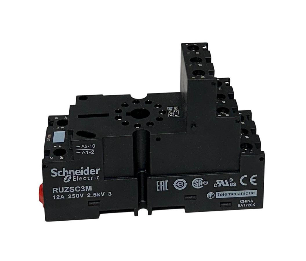 Used 10 SCHNEIDER TELEMECANIQUE RUZSC3M HARMONY RELAY SOCKETS 12A 250V 2.5kV OEM NSNP