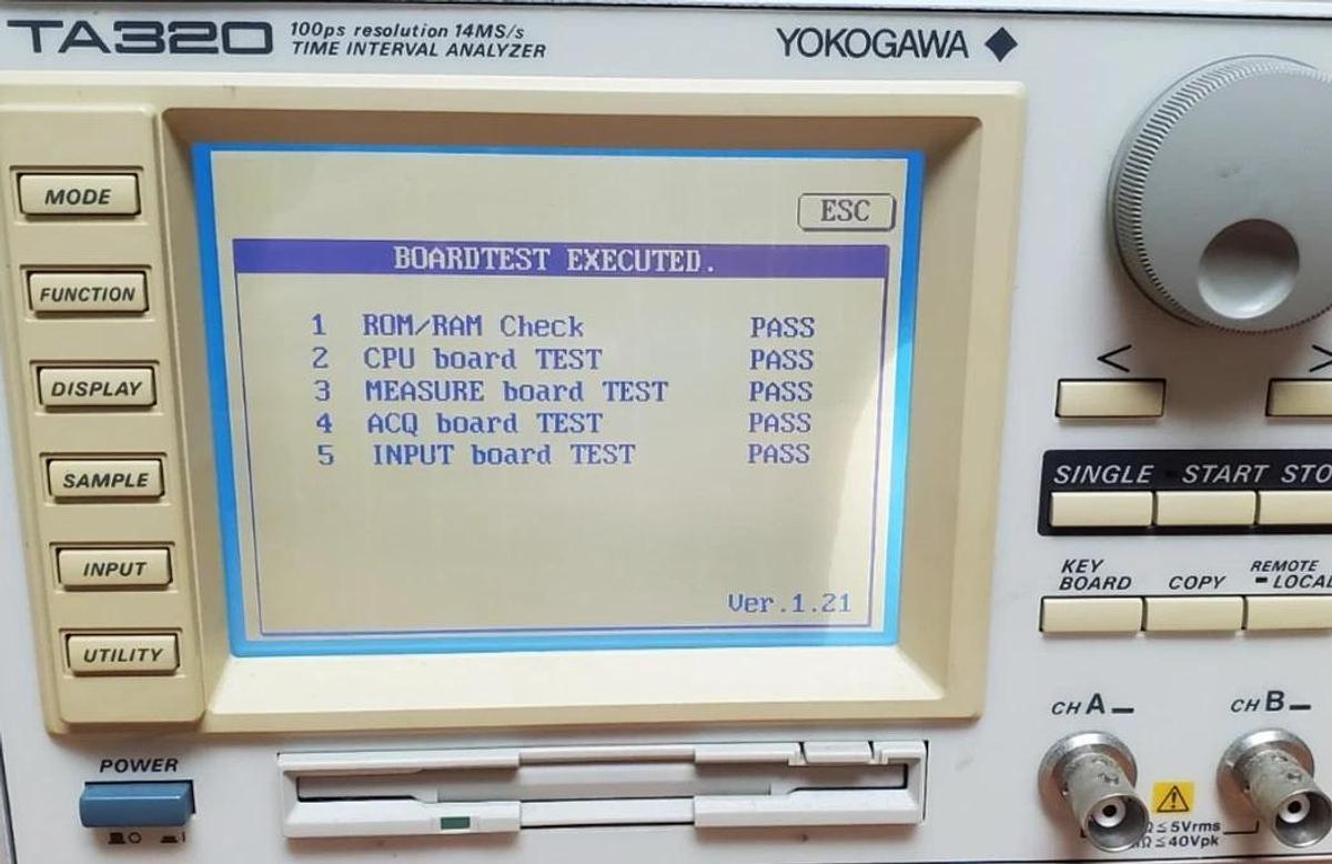 Used YOKOGAWA TA320 100PS RESOLUTION 14M/S TIME INTERVAL ANALYZER 704210 D
