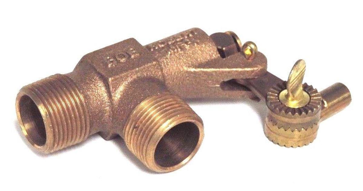 Used NEW ROBERT MFG 400-3/4-5 FLOAT VALVE 3/4" MISSING STEM AND FLOAT BALL
