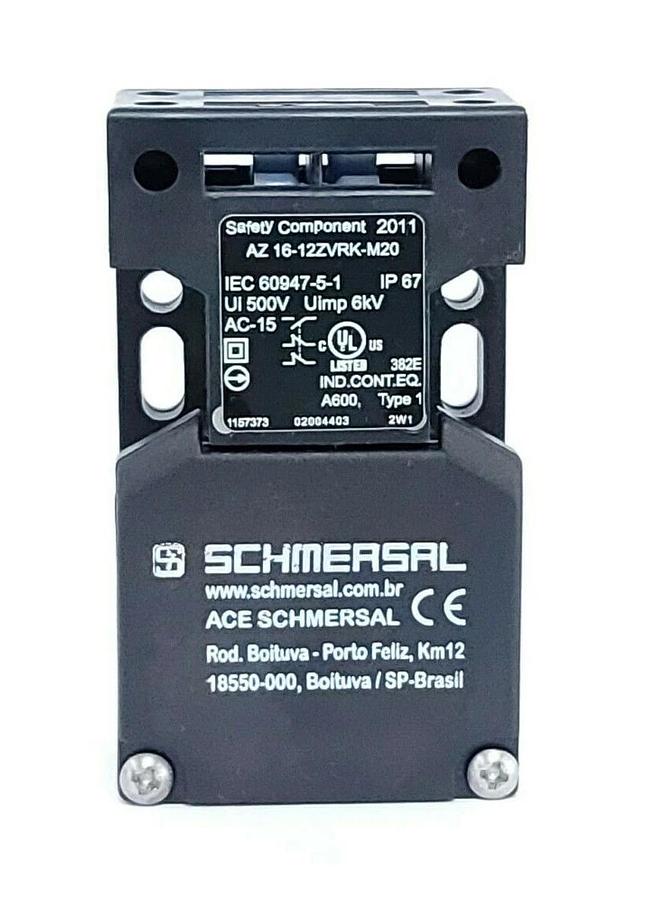 Used SCHMERSAL AZ 16-12ZVRK-M20 SAFETY INTERLOCK SWITCH AZ1612ZVRKM20