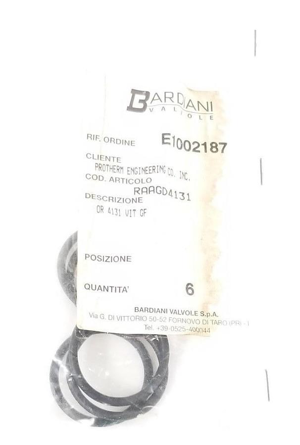 Used LOT OF 6 NEW BARDIANI VALVOLE RAAGD4131 O-RINGS