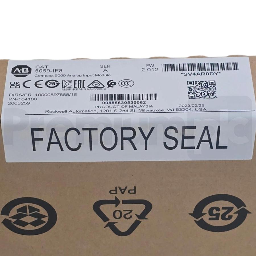 Used Sealed Pre-Owned Allen Bradley 5069-IF8 /A Compact 5000 8-Ch Analog Input Module