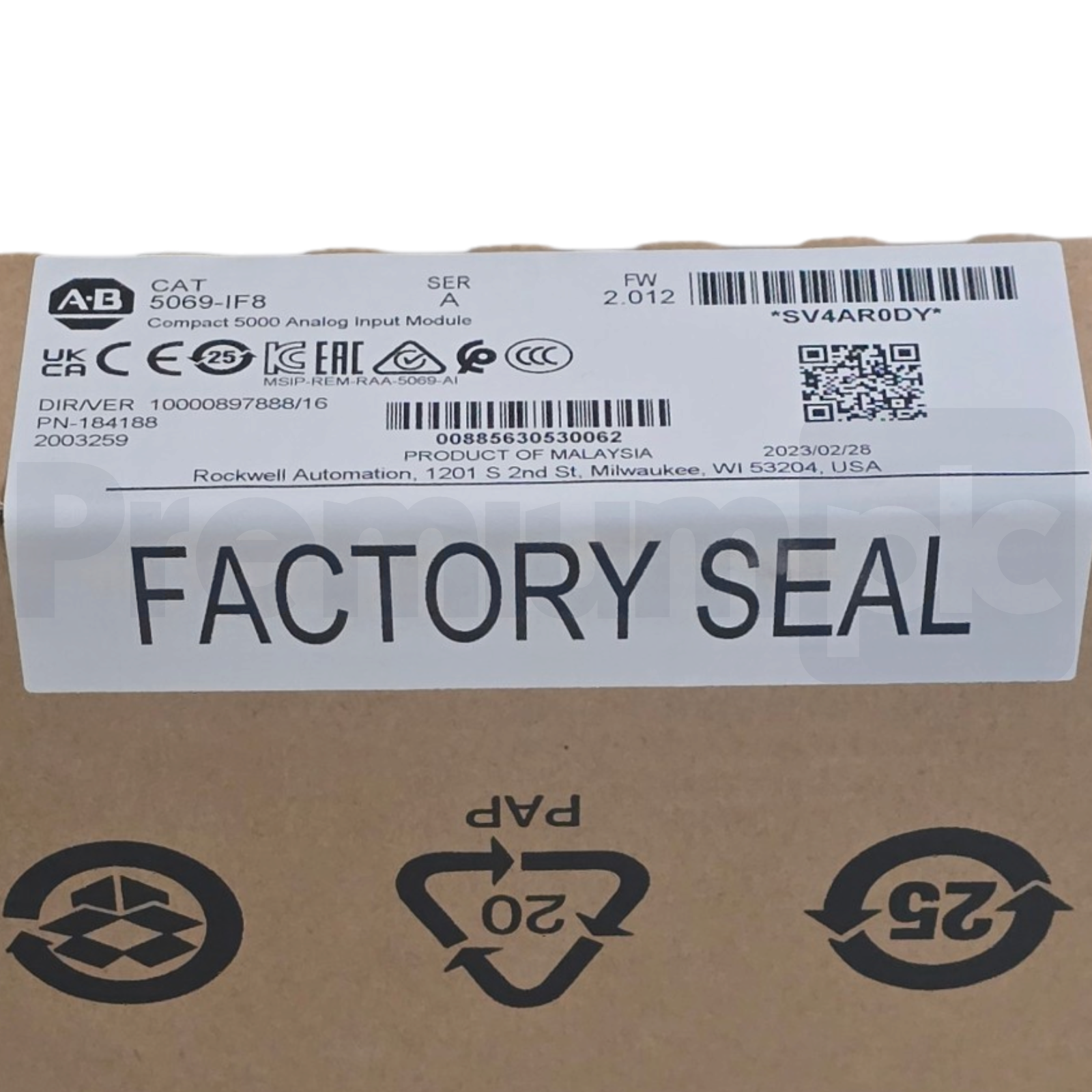 Used Sealed Pre-Owned Allen Bradley 5069-IF8 /A Compact 5000 8-Ch Analog Input Module