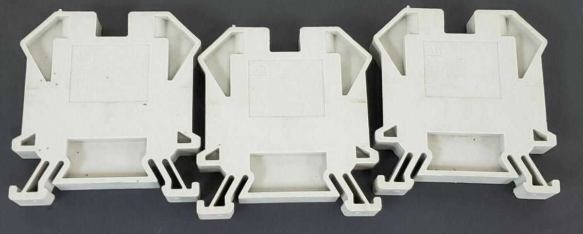 Used LOT OF 3 NEW ALLEN BRADLEY 1492-W16 TERMINAL BLOCK 16MM 800V GRAY, 1492W16