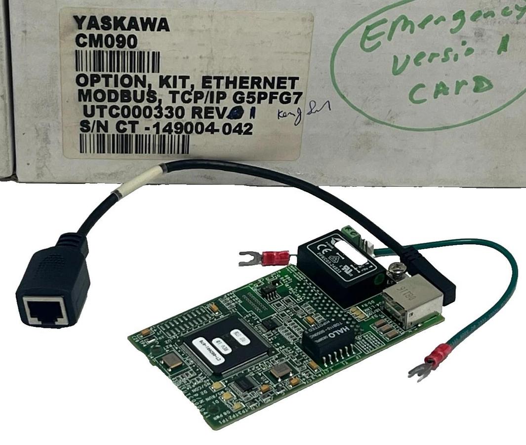 Yaskawa CM090 Ethernet Modbus TCP/IP Option Card Kit G5PFG7 Rev. 10 w/Accs.