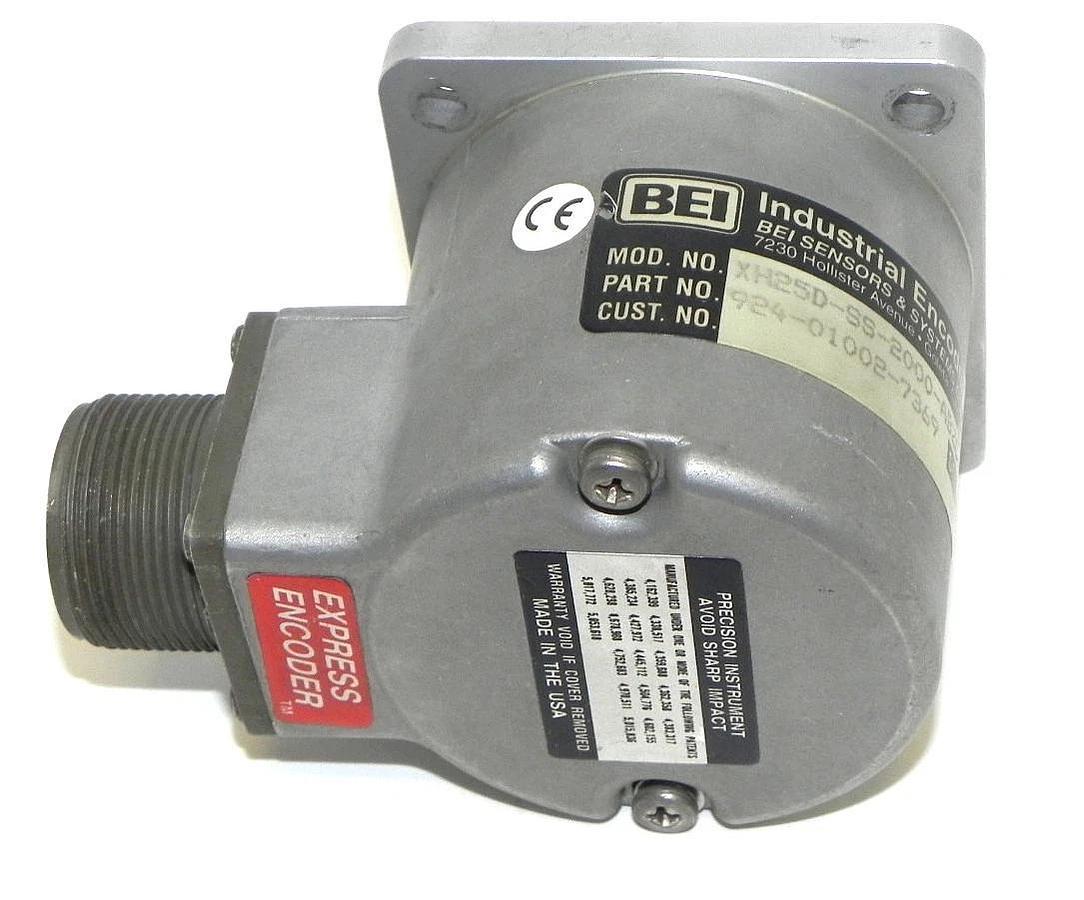Used BEI XH25D-SS-2000-ABZC-4469-LED-SM18 ENCODER P/N: 924010027369, VDC: 5-15