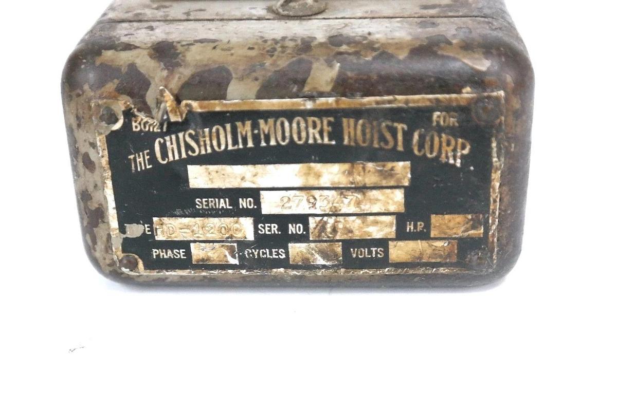 Used CHISHOLM MOORE HOIST CORP.  HD-1200 PENDANT CONTROLLER PUSHBUTTON