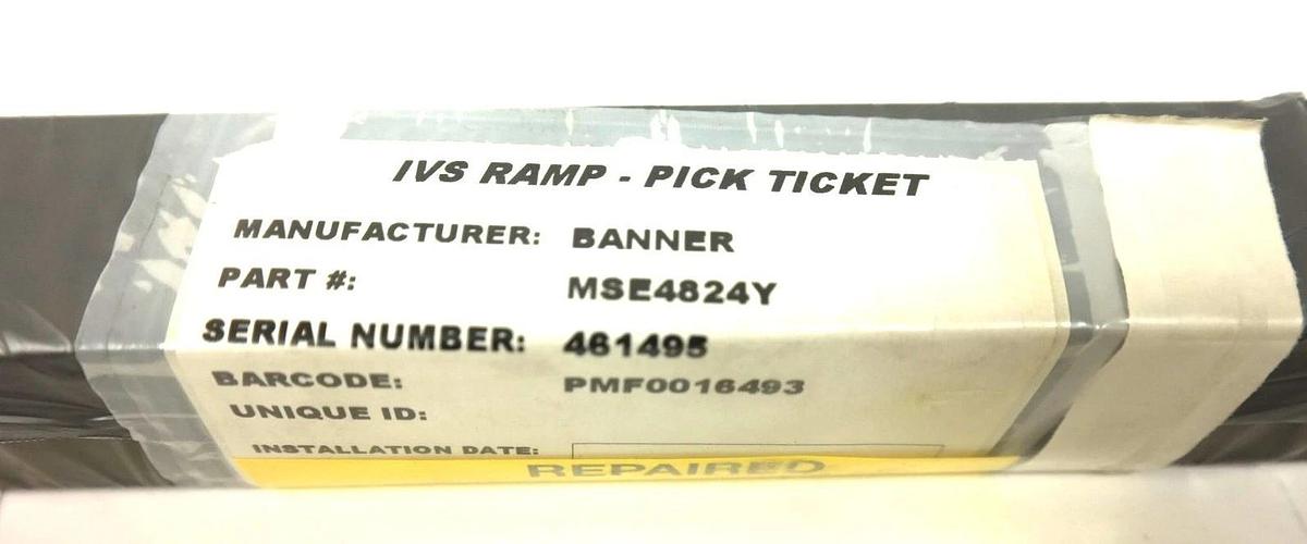 Refurbished BANNER MSE4824Y MINI-SCREEN 48" LIGHT CURTAIN 30FT RANGE REPAIRED