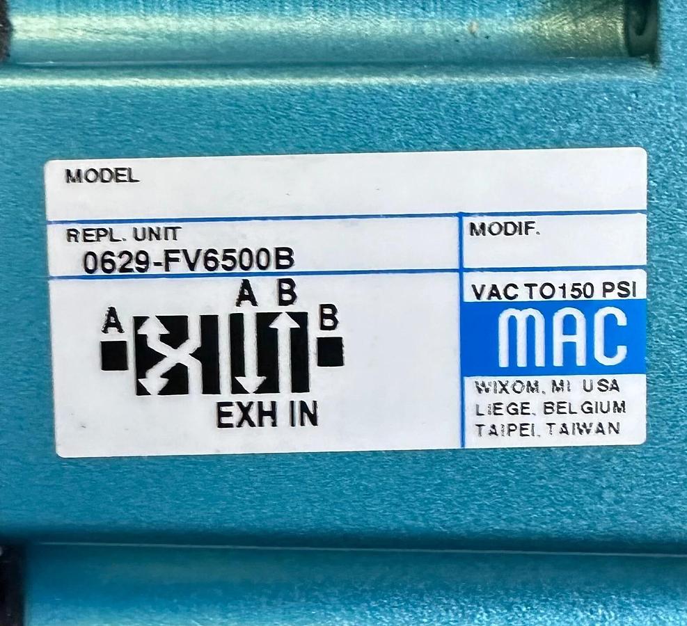 NEW MAC 0629-FV6500B / 0629FV6500B DOUBLE OPERATOR SOLENOID VALVE PPE-871BAAG