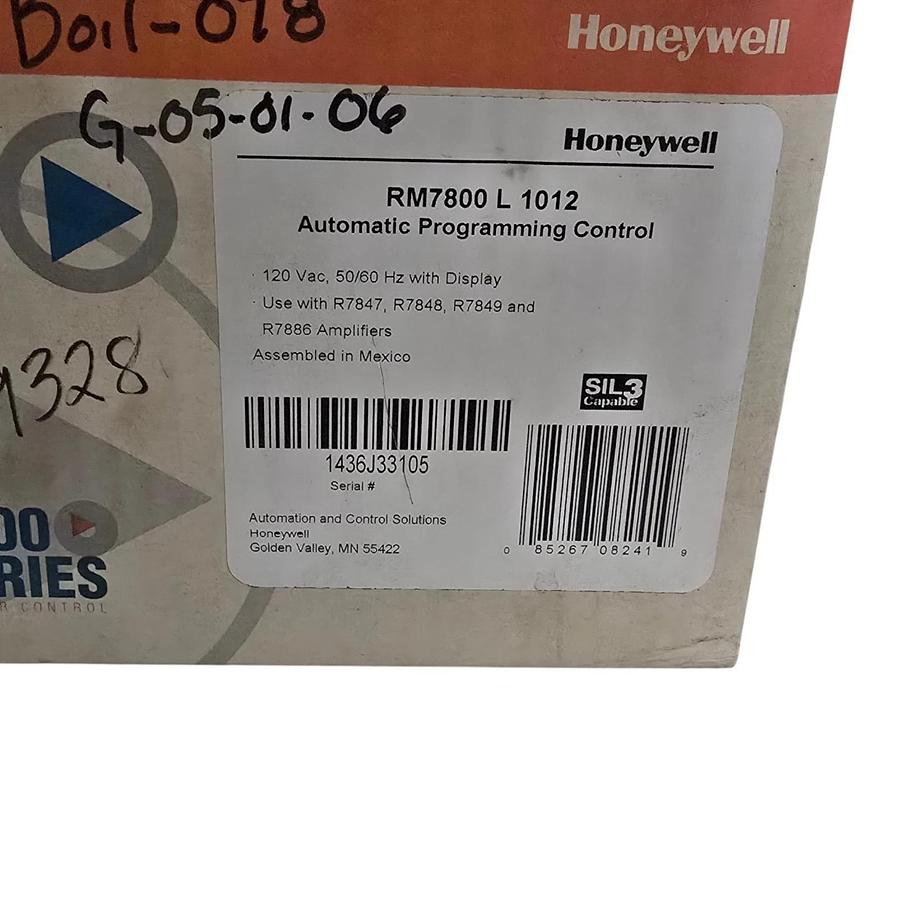 Honeywell RM7800L1012 Burner Control w/S7800 Display 120V RM7800 L 1012 NSMP