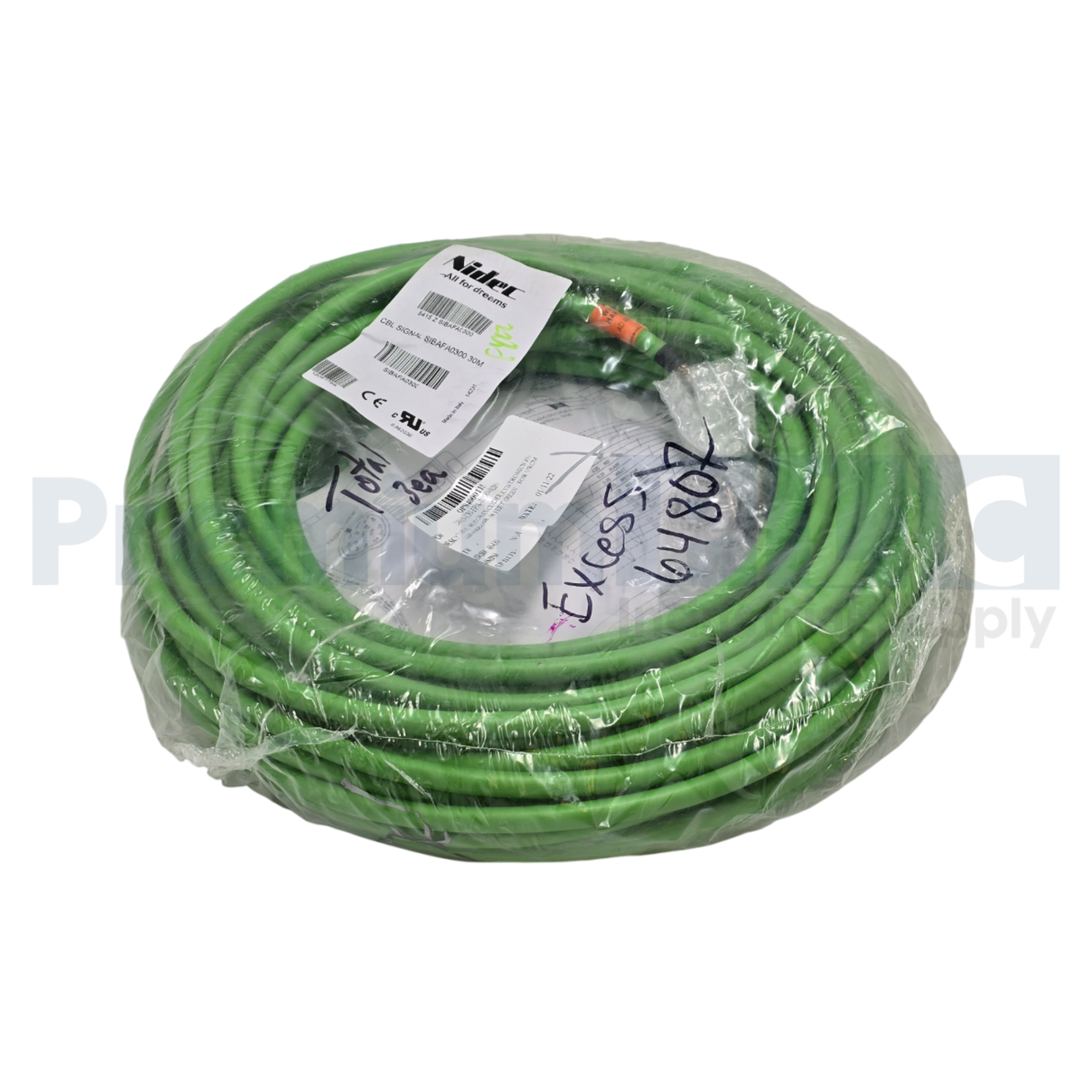 Used NIDEC CONTROL TECHNIQUES SIBAFA0300 ENCODER SIGNAL FEEDBACK SERVO CABLE 30M NSMP