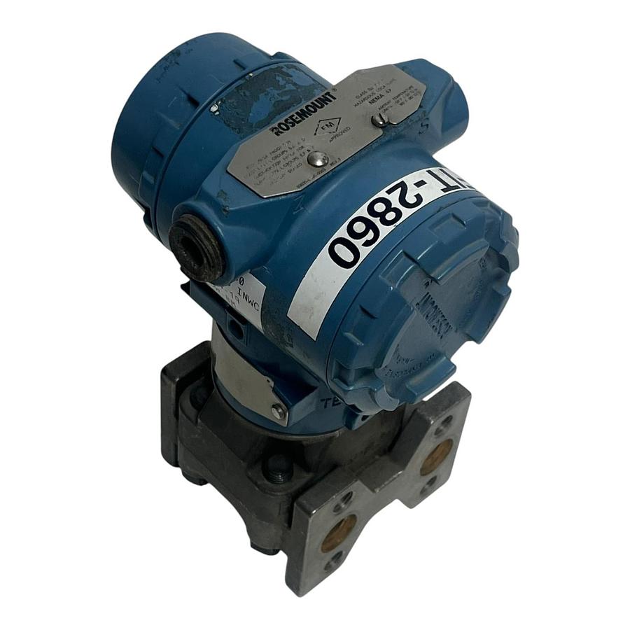 Used Rosemount 3051CD3A03A1AH2B7E5M5L4 Coplanar Differential Pressure Transmitter