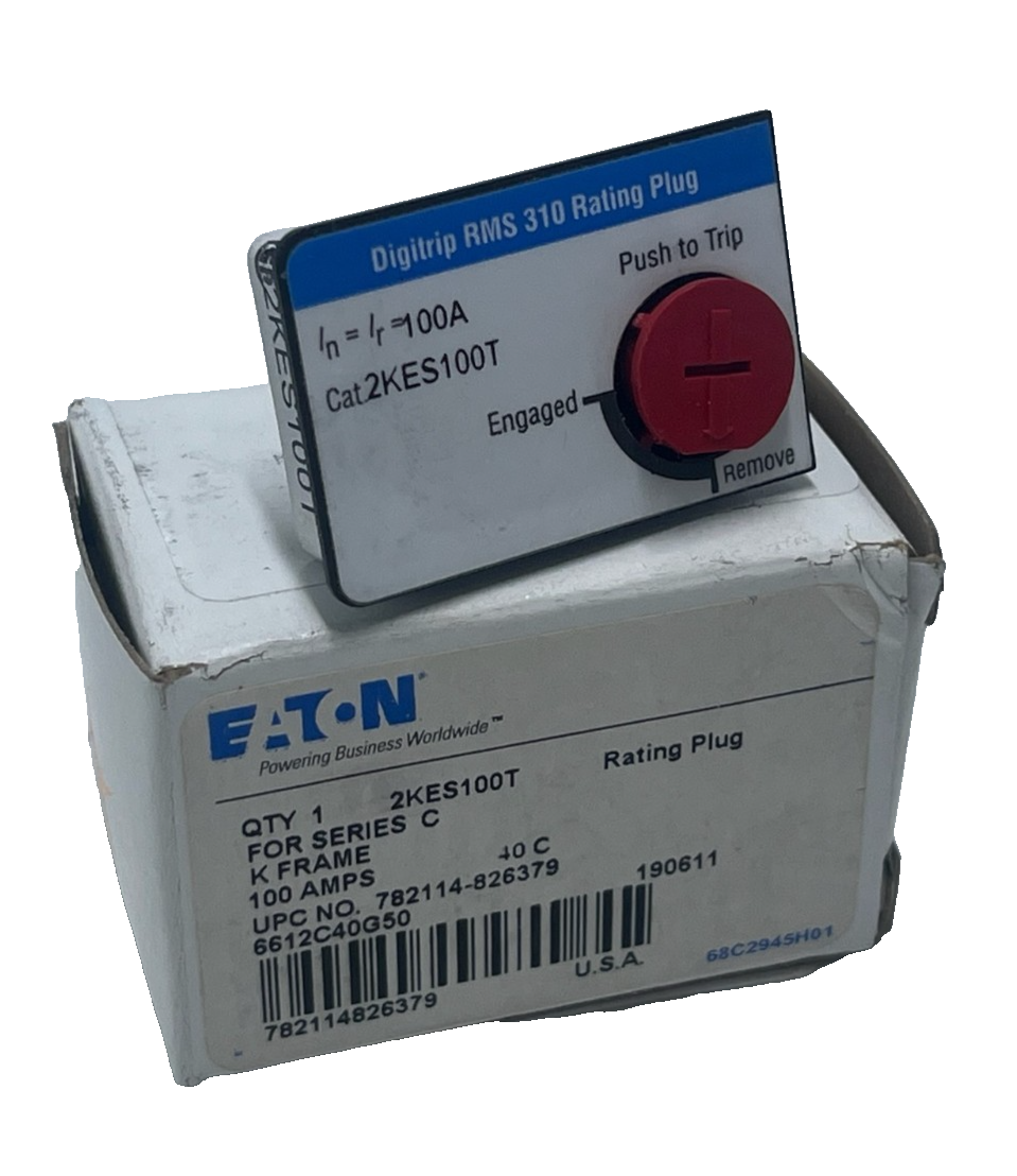 Used Eaton 2KES100T Rating Plug 100A Digitrip 310 Series C KD Frame 3-Pole - NSMP