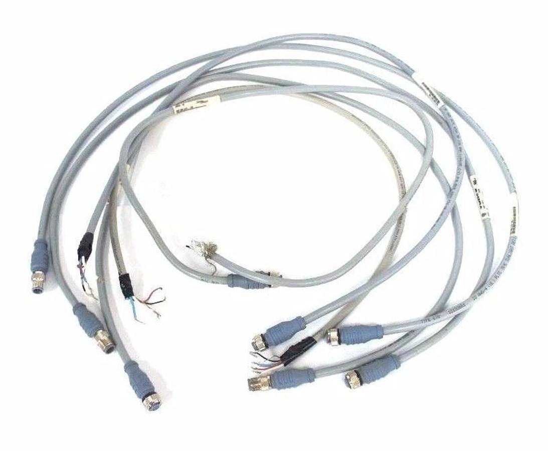 Used LOT OF 6 TURCK U0335-36 NETWORK EUROFAST CABLES RSC-RKC-578-1M