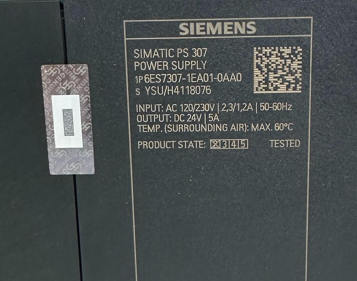 Used SIEMENS 6ES7307-1EA01-0AA0 REGULATED POWER SUPPLY MODULE 6ES73071EA010AA0