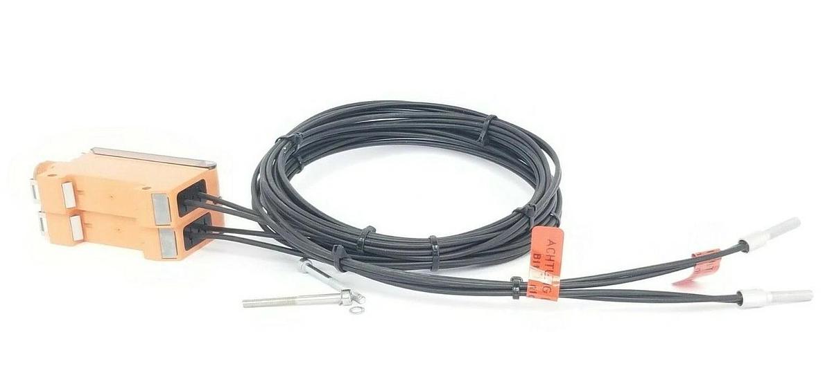 Used LOT OF 2 IFM EFECTOR OB5013 / OBF-FPKG/T/US PHOTOELECTRIC FIBEROPTIC SENSORS