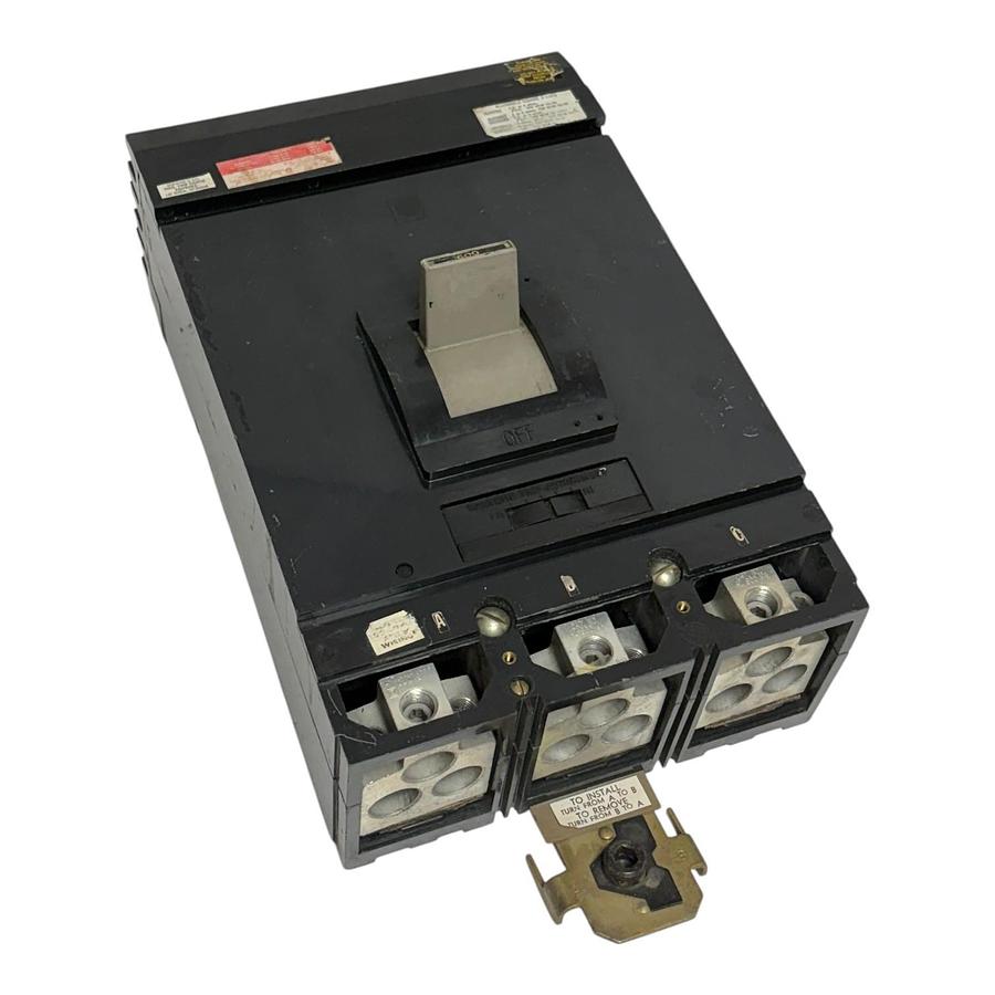 Used Square D MH36600 I-Line 600A Circuit Breaker 3 Pole 600V Type MH Series 1