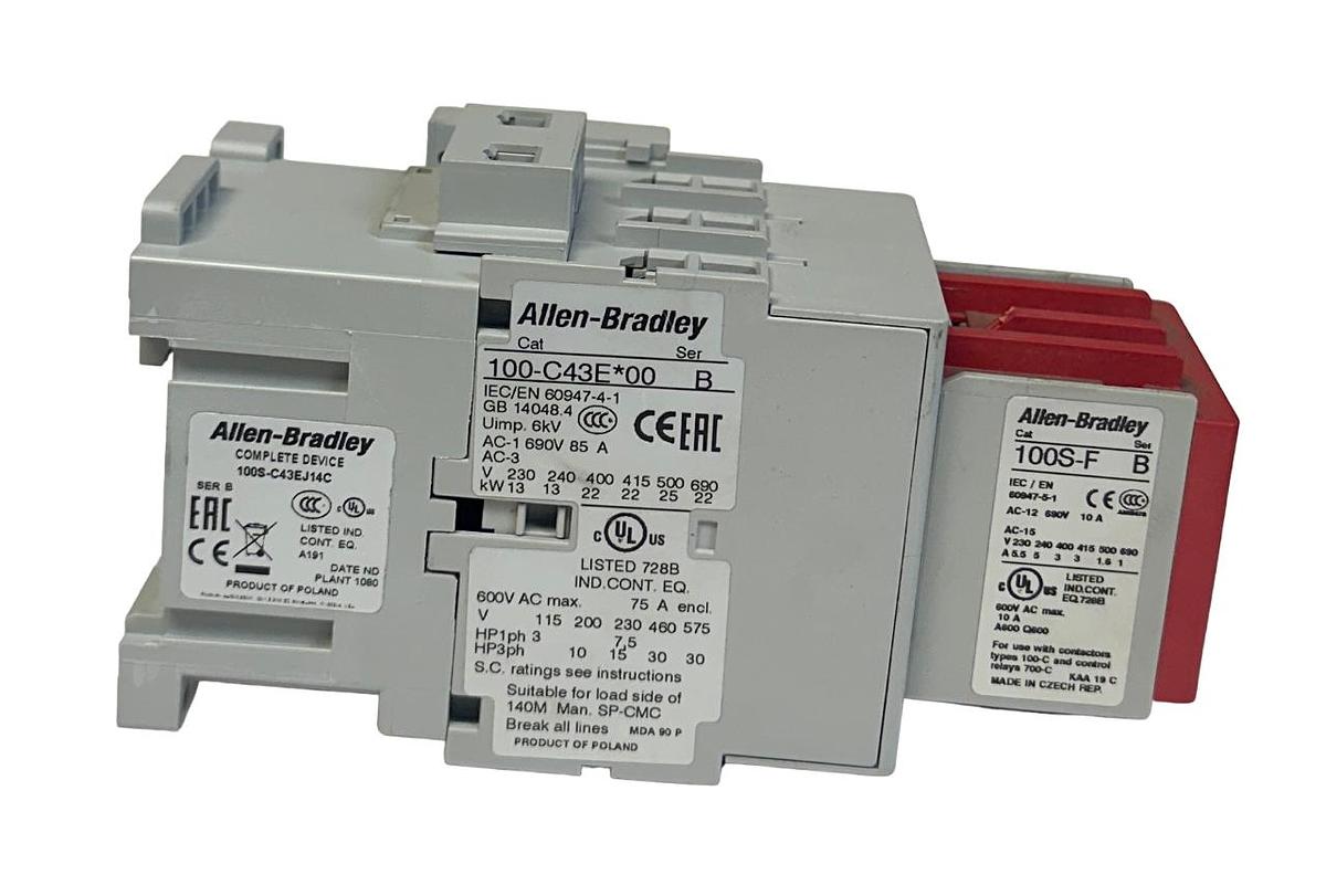 Used ALLEN BRADLEY 100S-C43EJ14C /B BULLETIN 100S SAFETY CONTACTOR 24VDC 3-POLE NSMP