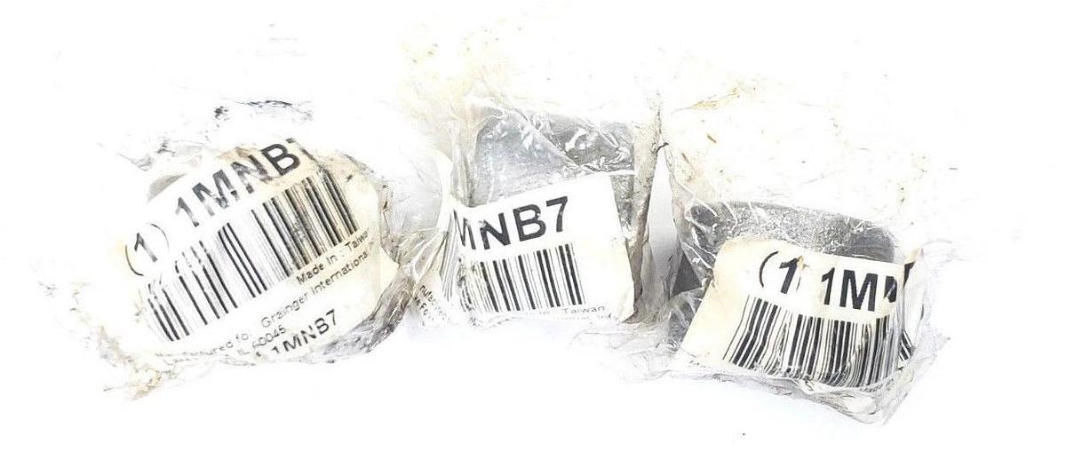 LOT OF 3 NEW GRAINGER 1MNB7 HALF COUPLINGS FNPT, 3/4'' PIPE SIZE