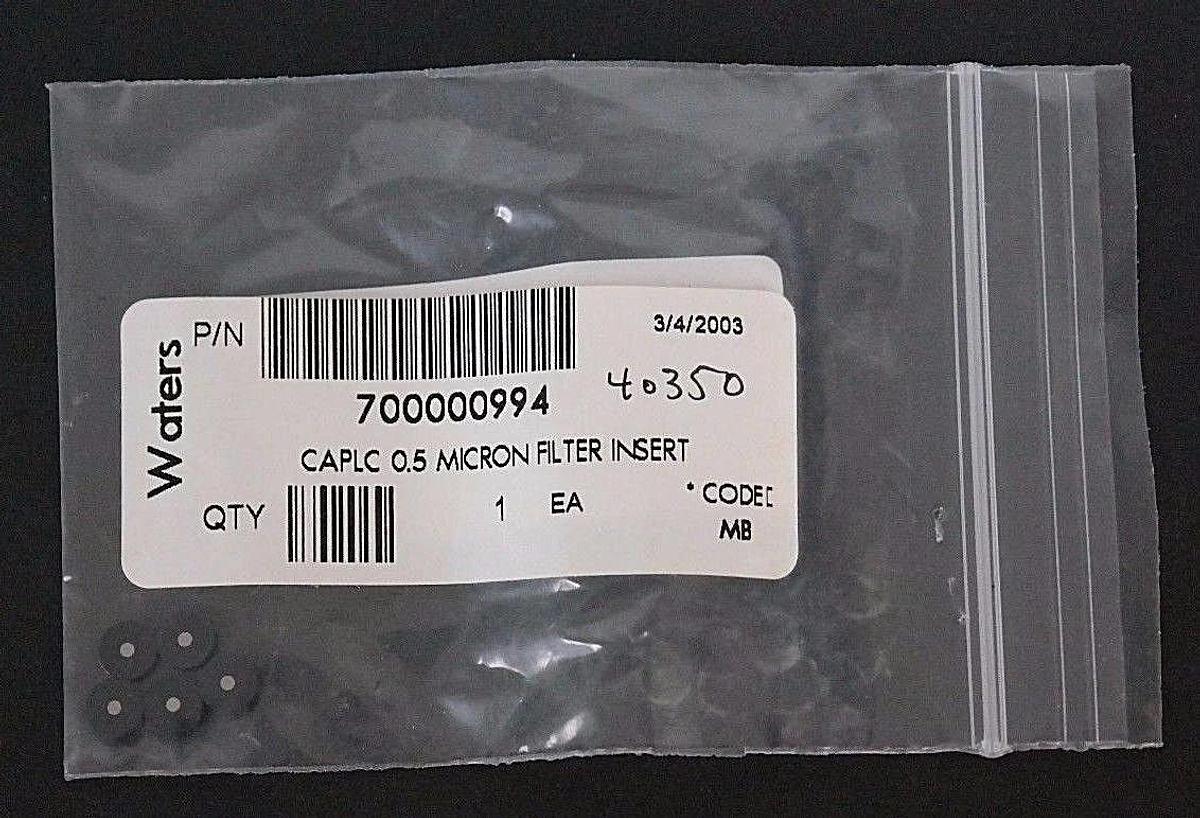 Used LOT OF 5 NEW WATERS 700000994 CAPLC 0.5 MICRON FILTER INSERT