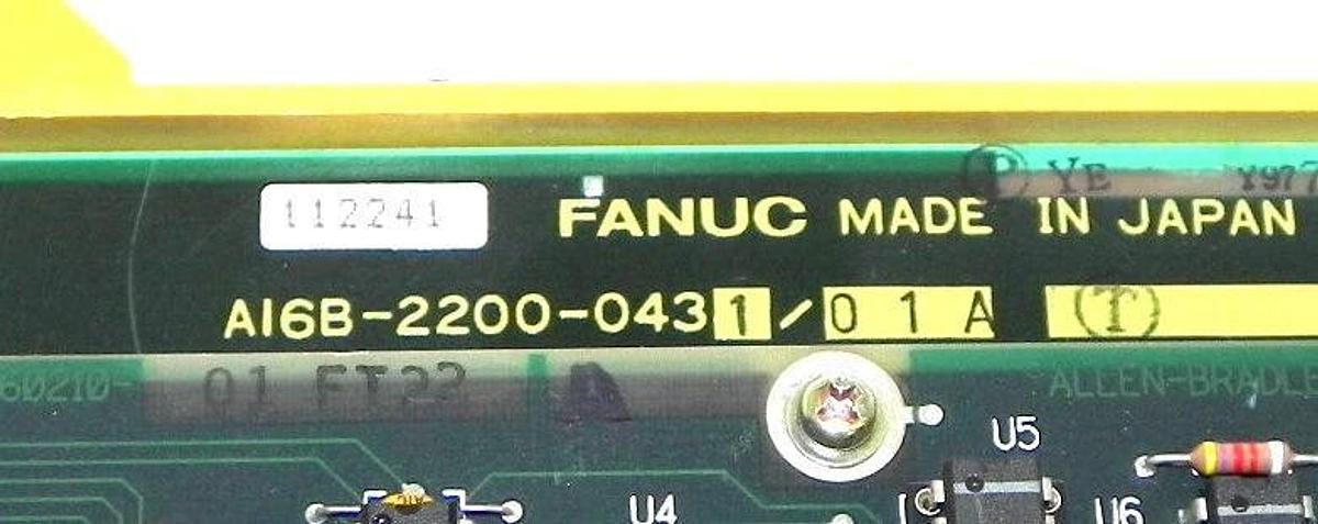 Used FANUC A16B-2200-0431/01A RIO MOTHERBOARD W/ AB 96635301 I/O INTERFACE BOARD