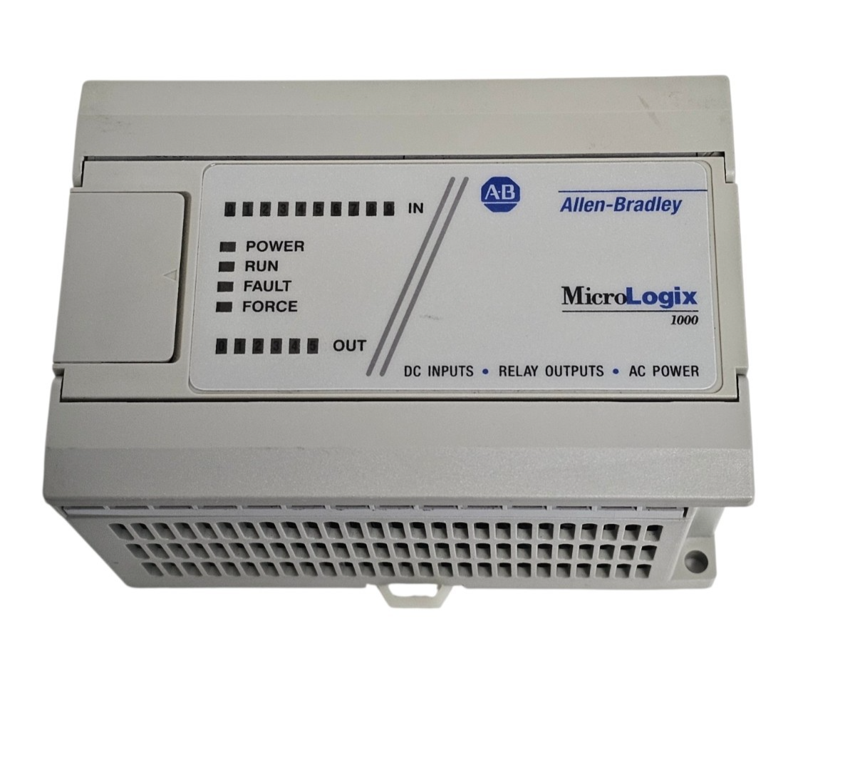Used ALLEN BRADLEY 1761-L16BWA SER. E FRN: 1.0 MICROLOGIX 1000 CONTROLLER 1761L16BWA
