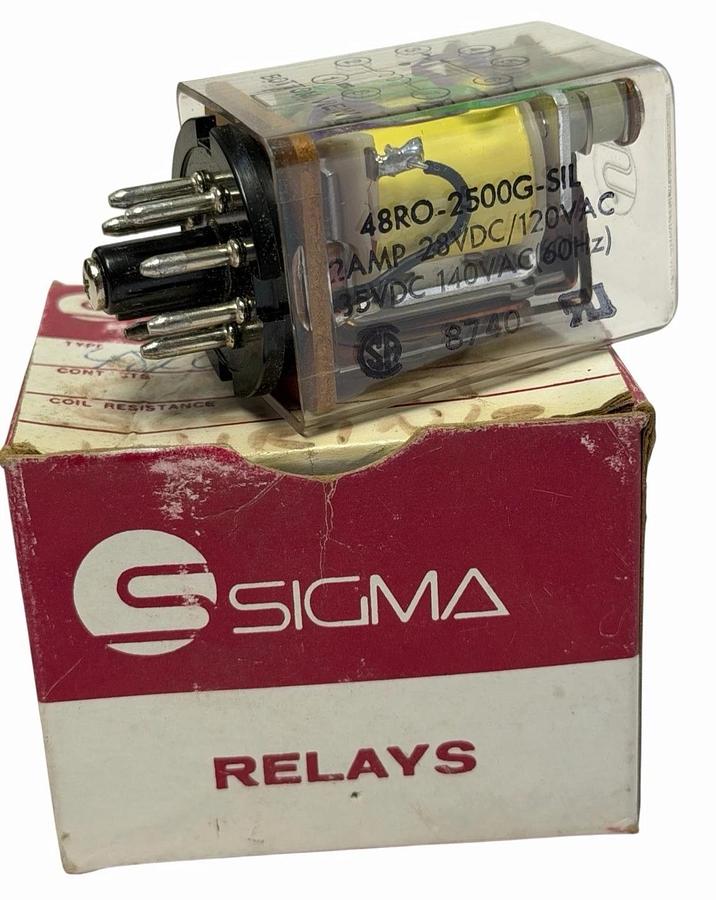 NIB SIGMA 48R0-2500G-SIL RELAY 2AMP 24VDC/120VAC 48R02500GSIL