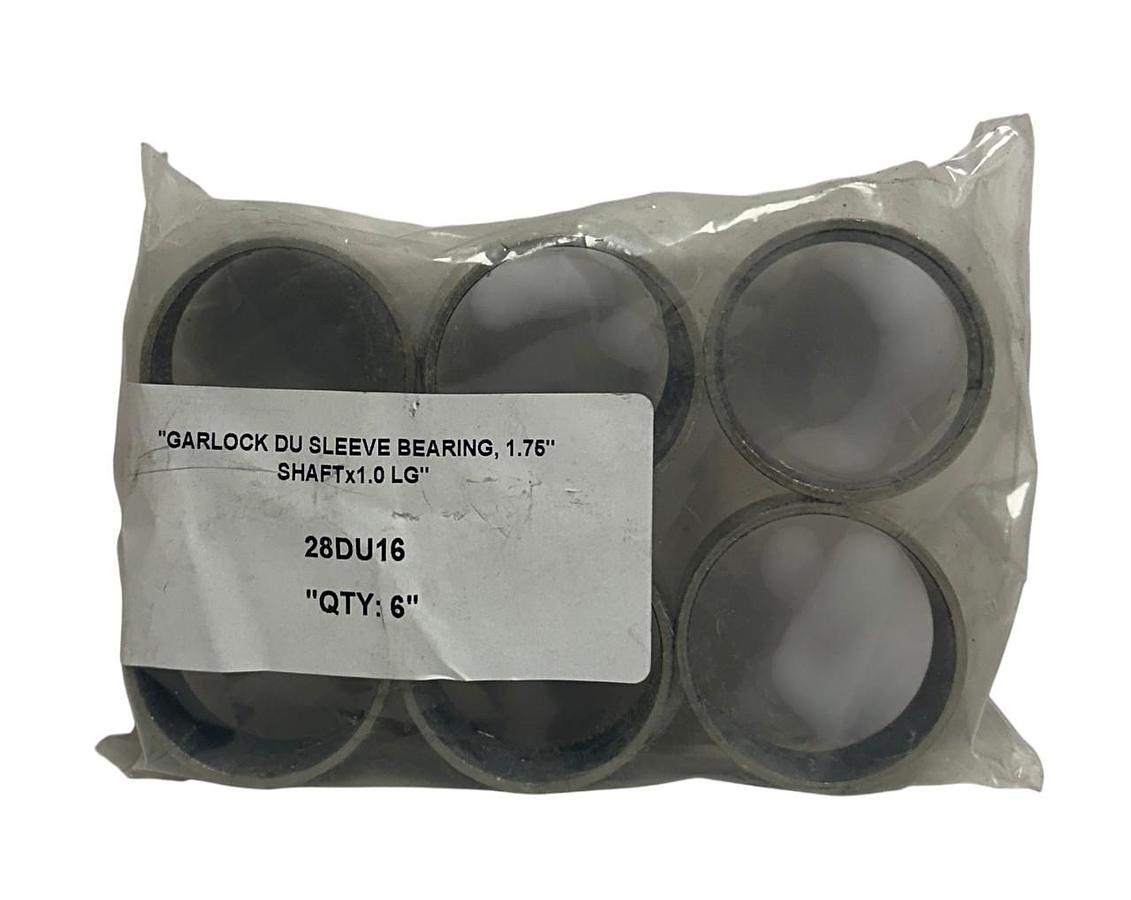 6 GGB GARLOCK 28DU16 DU SLEEVE BEARING 1.75'' SHAFT x 1'' LONG OEM NSNP