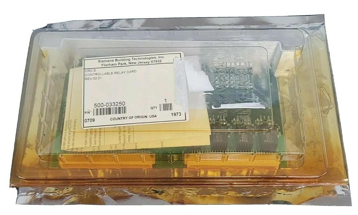 Used NEW SIEMENS 500-033250 CRC-6 FIRE ALARM RELAY CARD REV. 02.01 500033250 CR6