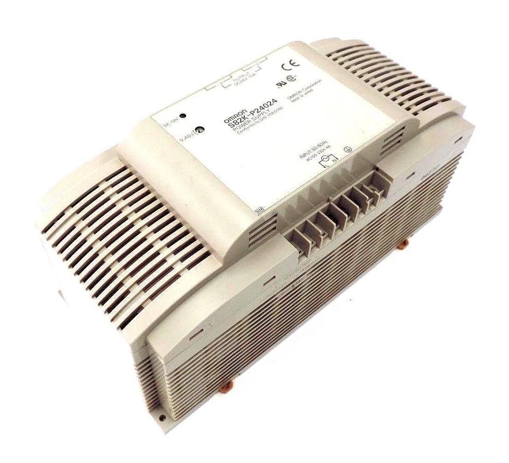 Used OMRON S82K-P24024 POWER SUPPLY 50/60HZ, 100/230VAC, 4A, 24VDC, S82KP24024