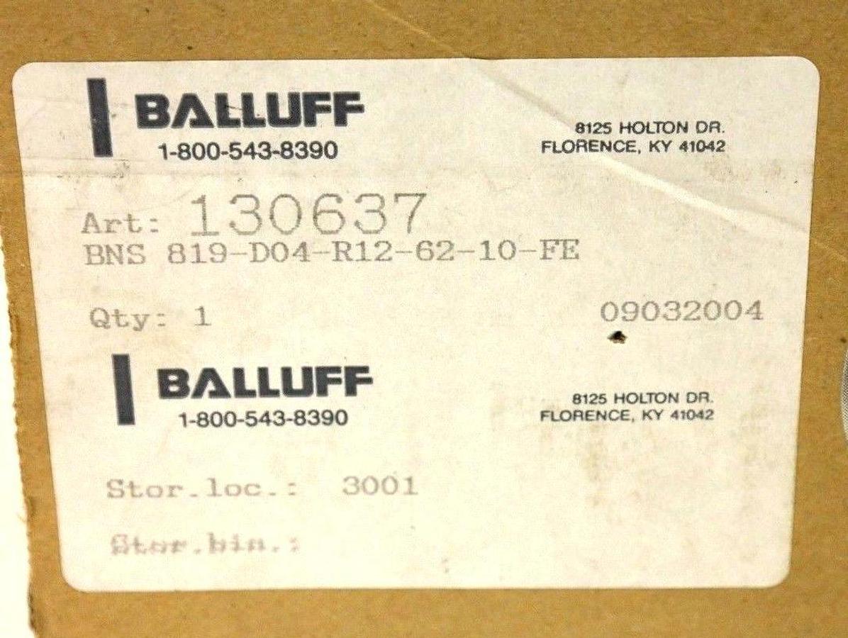 NIB BALLUFF BNS 819-D04-R12-62-10-FE SWITCH BNS01KK 130637 BNS819D04R126210FE