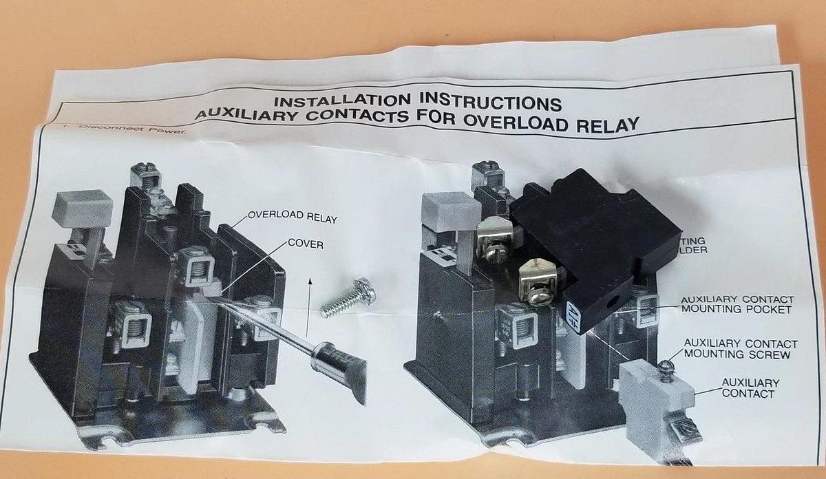 Used LOT OF 8 NIB EATON CUTLER-HAMMER C300KA1 AUX. CONTACT KITS 1 N.O.