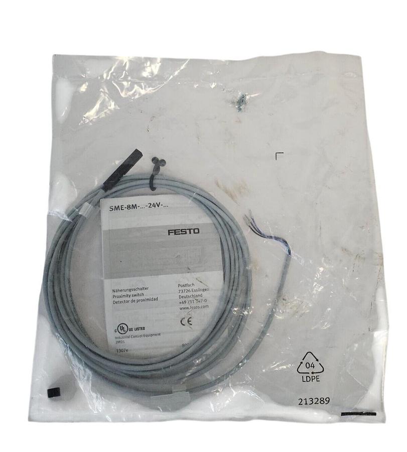 Used NEW FESTO SME-8M-24V-K2.5-0E PROXIMITY SWITCH 24VDC 2.5M LENGTH