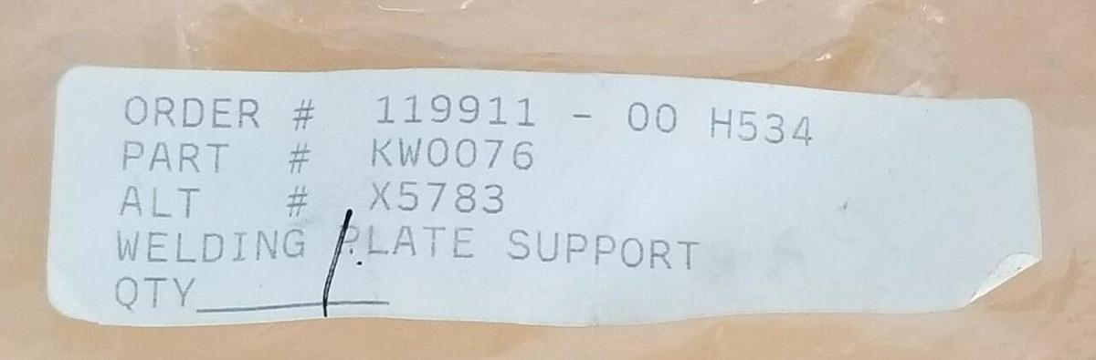 NEW GENERIC KW0076 WELDING PLATE SUPPORT