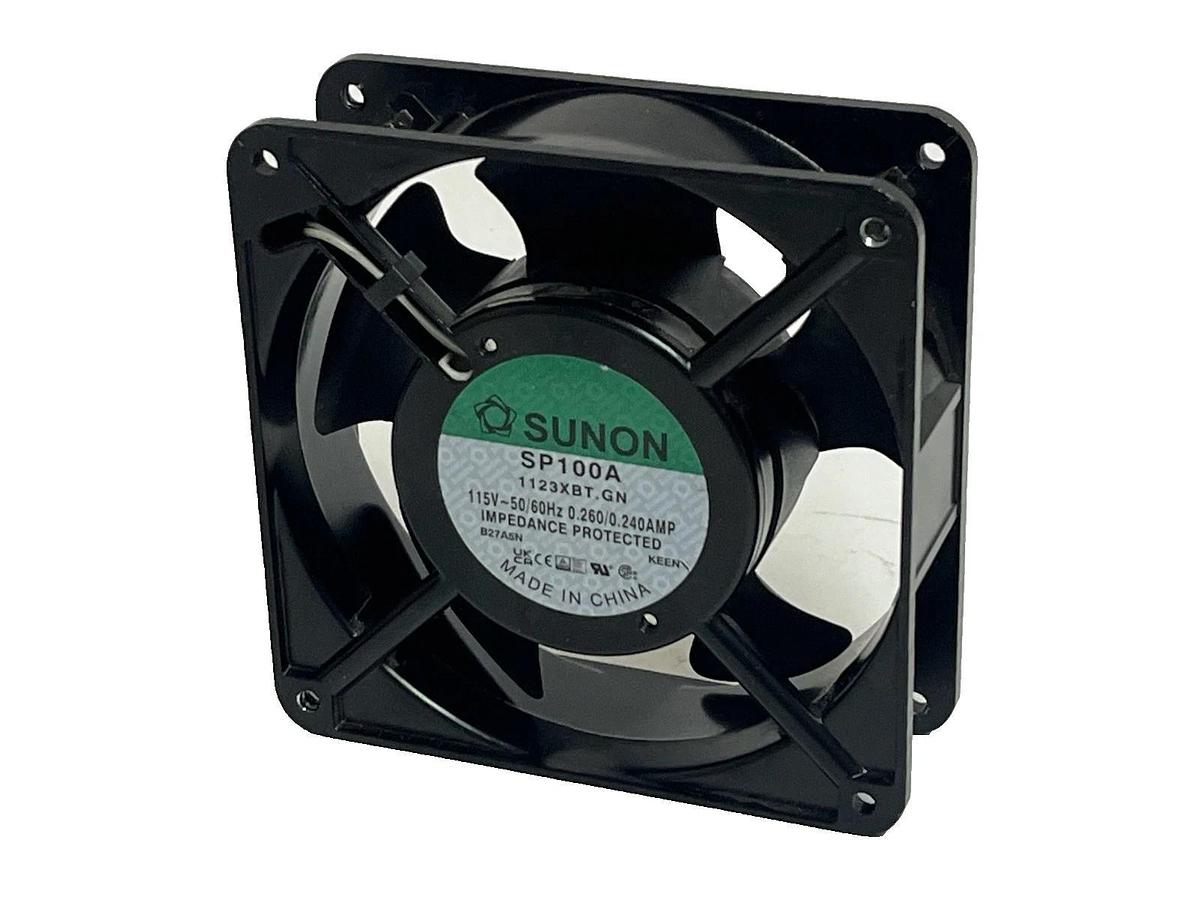 Used Lot of 2 Sunon SP100A 1123XBT.GN Cooling Fans - 115V AC 120mm Axial