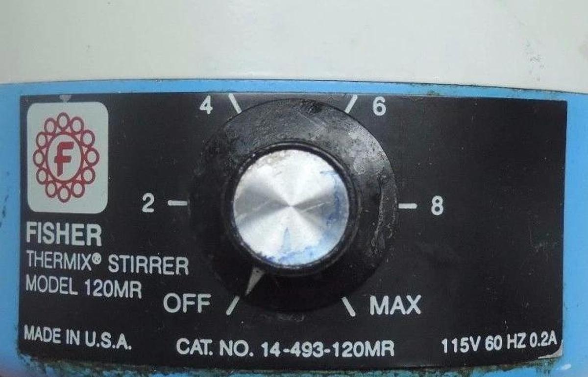 Used FISHER MODEL 120MR THERMIX STIRRER 14-493-120MR 115V 60HZ 0.2A