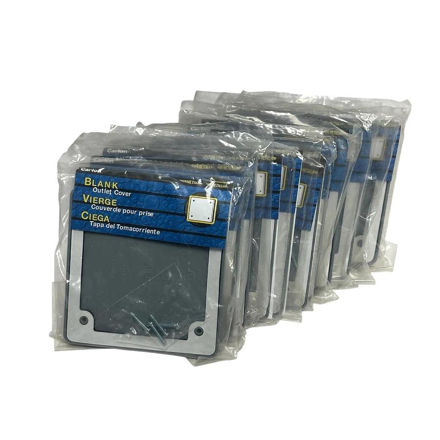 (LOT OF 10) Carlon E9802CN-CAR 2-Gang Weatherproof Blank Cover Non-Metallic NSMP