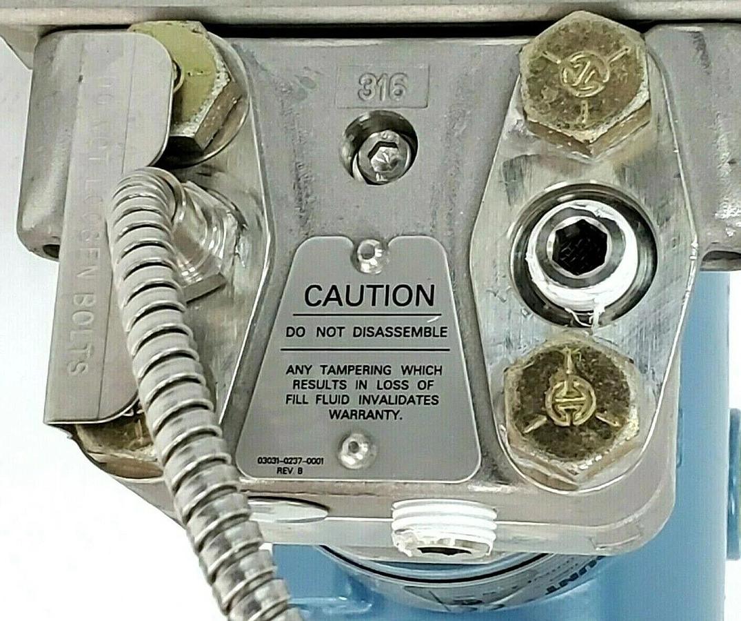 Used ROSEMOUNT 3051CG2A22A1AB4S1 PRESSURE TRANSMITTER W/ SEAL BASE MODULE AND SENSOR