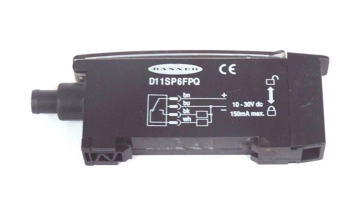 Used BANNER D11SP6FPQ PHOTOELECTRIC SENSOR 43350