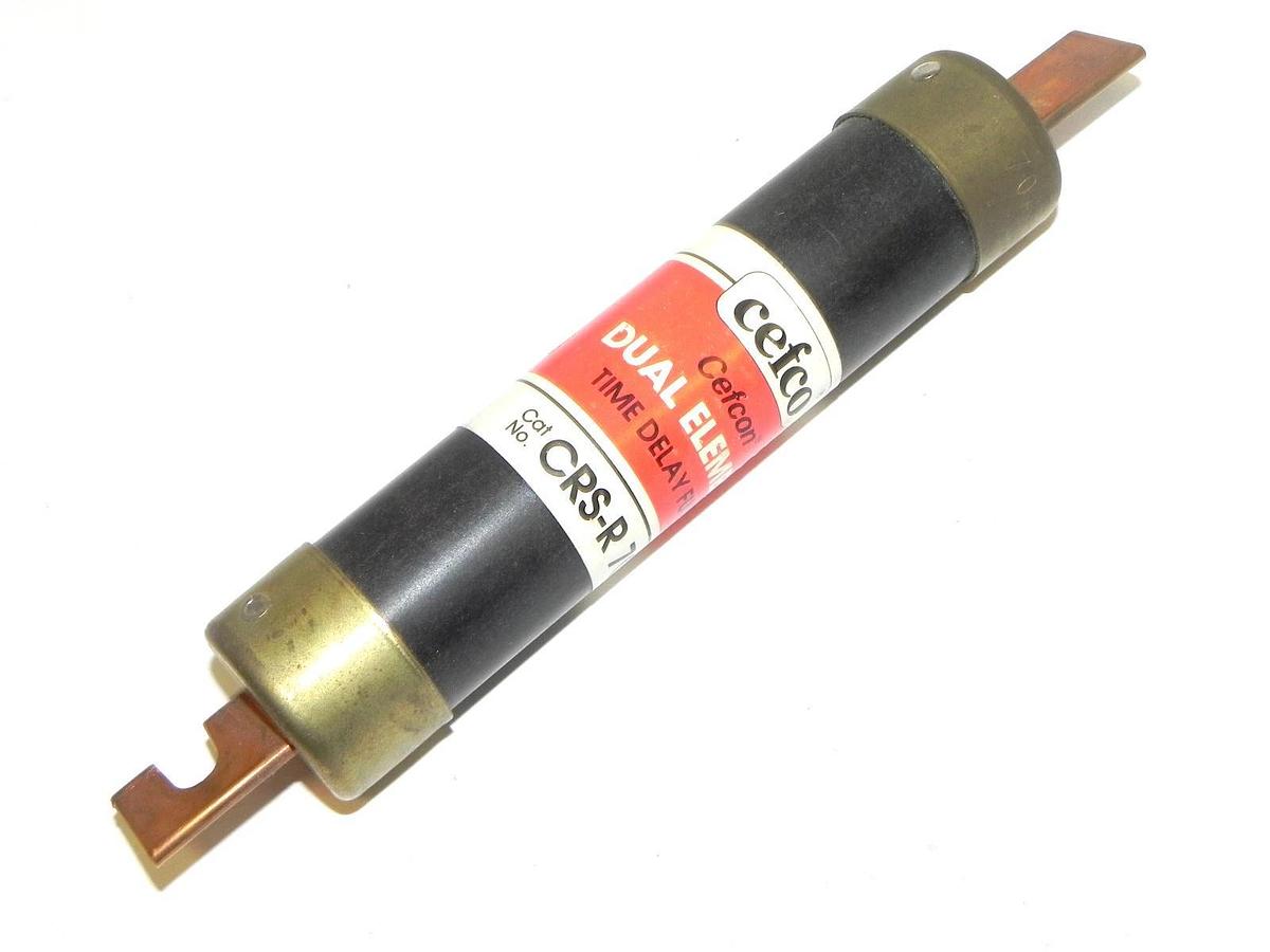 Used CEFCO CRS-R 70 CEFCON DUAL ELEMENT TIME DELAY FUSE CRSR70, CRS-R-70