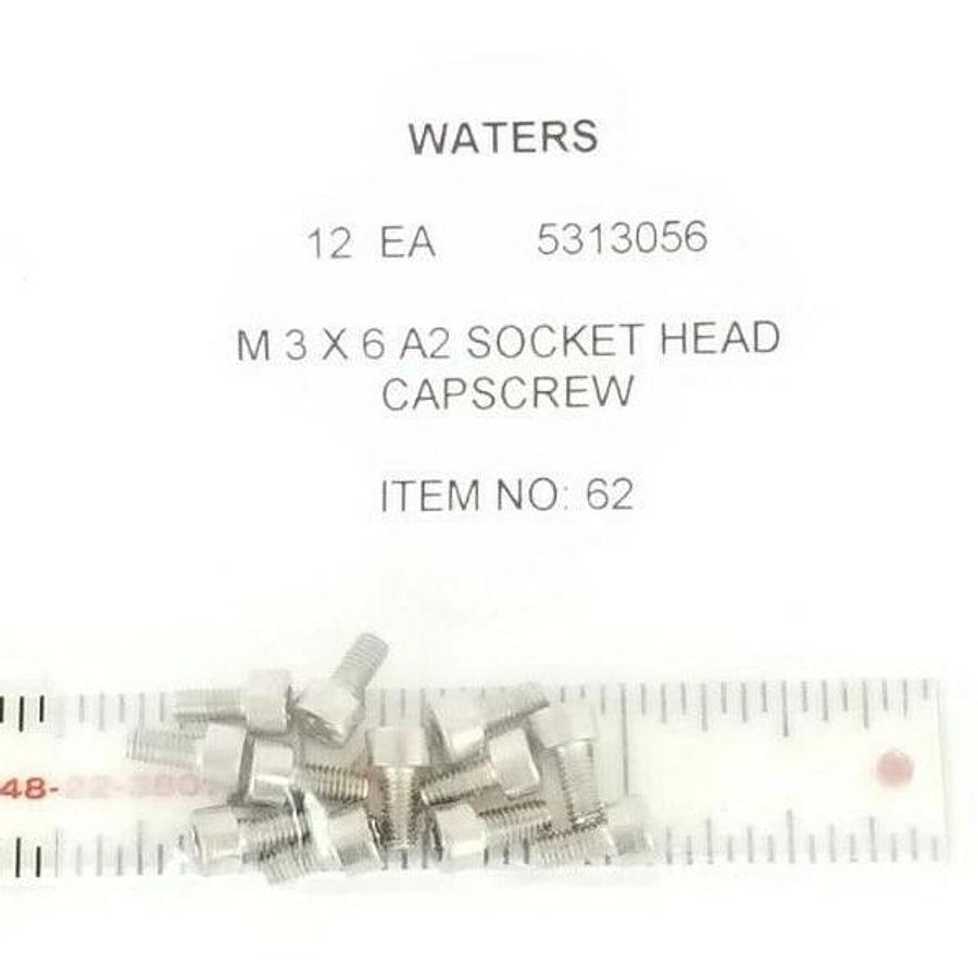 Used LOT OF 12 NEW WATERS 5313056 M3X6A2 SOCKET HEAD CAPSCEWS