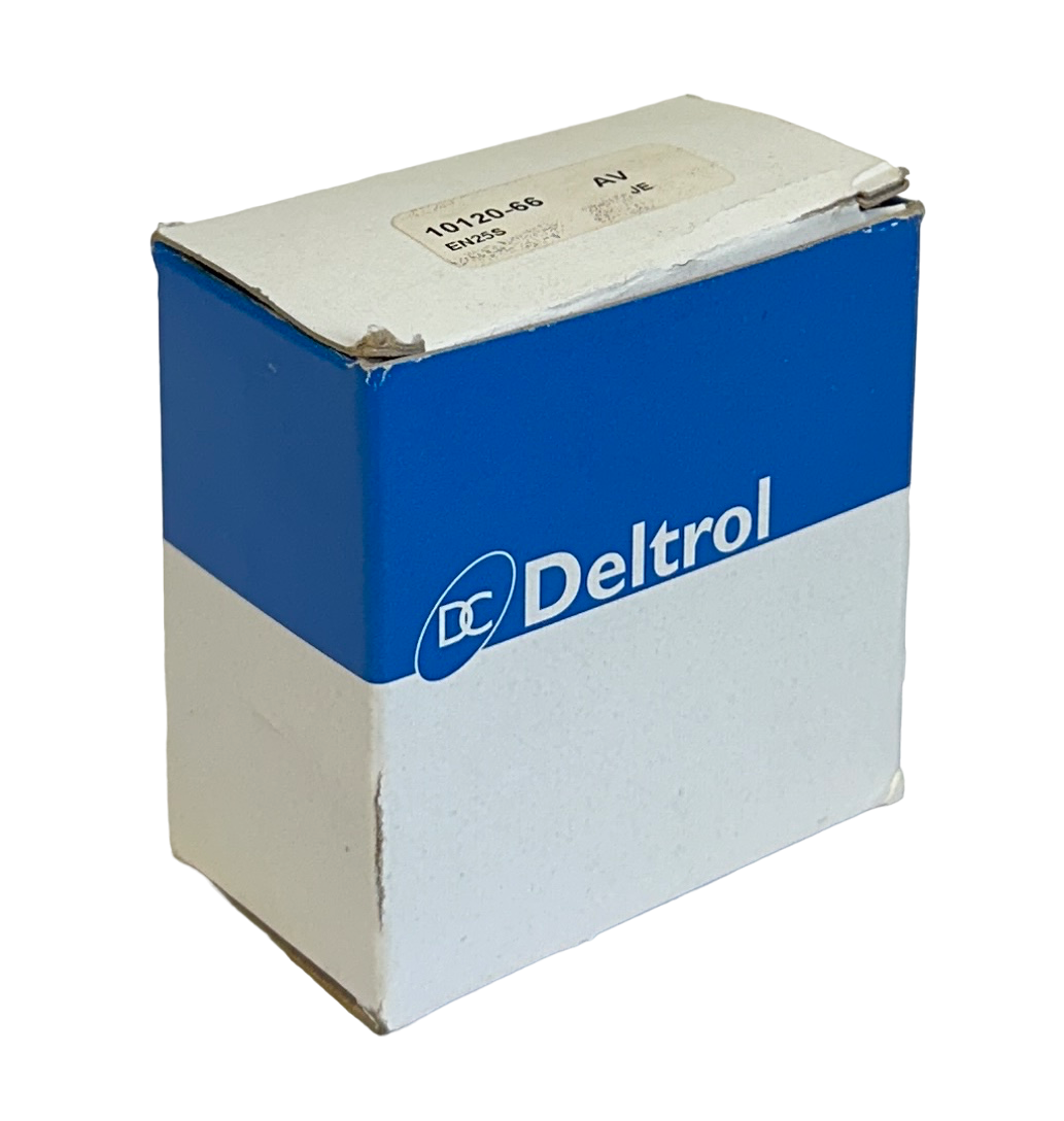 Used DELTROL 10120-66 / EN25S HYDRAULIC INLINE NEEDLE VALVE W/ KNURL KNOB NSMP