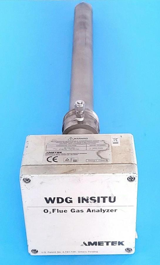 Used AMETEK WDG INSITU O2 FLUE GAS ANALYZER 90-130VAC 47-63HZ 150 VA MAX.