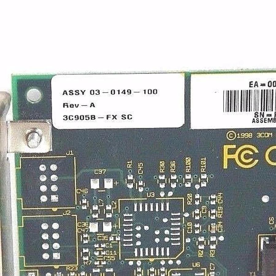 Used 3COM 03-0149-100 REV. A 3C905B-FX FAST THERLINK XL PCI 100 BASE ETHERNET ADAPTER
