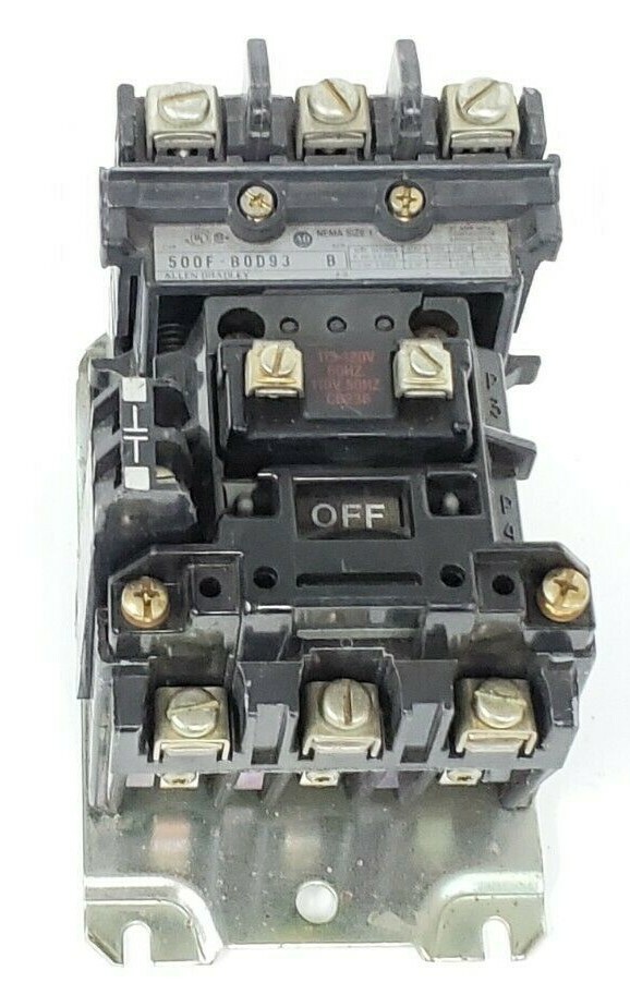 Used ALLEN BRADLEY 500F-BOD93 CONTACT STARTER SER. B, CB236 COIL (SMALL CRACK)