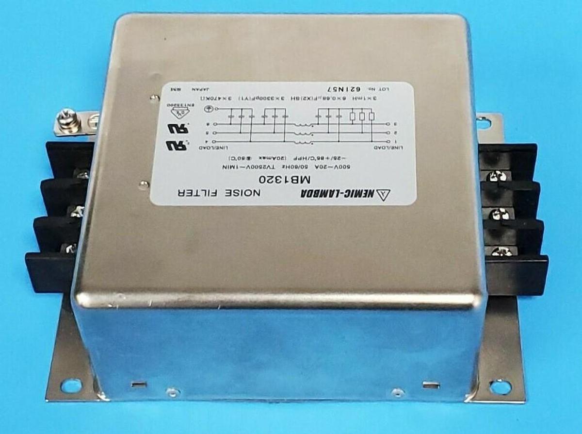 Used NEMIC-LAMBDA MB1320 NOISE FILTER 500V~20A 50/60HZ