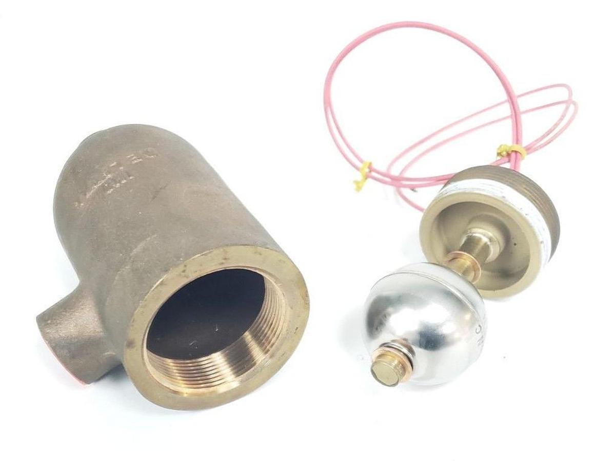 Used NEW GEMS SENSORS IMO DELAVAL BALL VALVE, PILOT DUTY 20VA. 120 TO 240 VAC.
