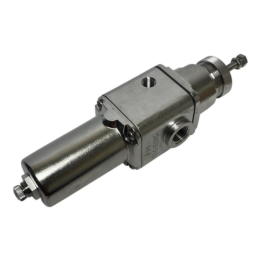 Used IMI Norgren B38-444-M1CA Stainless Steel Filter / Pressure Regulator 1/2" NPT