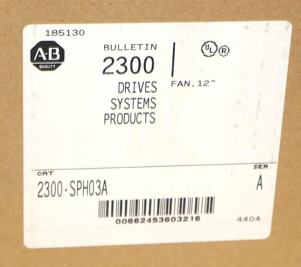 Used ALLEN BRADLEY 2300-SPH03A /A 12'' FAN APW MCLEAN MODEL 1RB120S38 P/N 170706 NSMP
